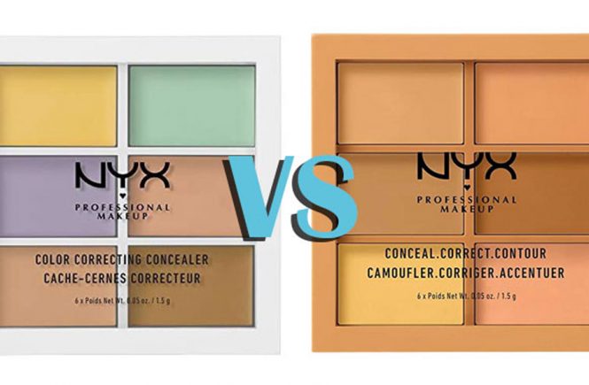 la diferencia entre las paletas de correctores de NYX Cosmetics